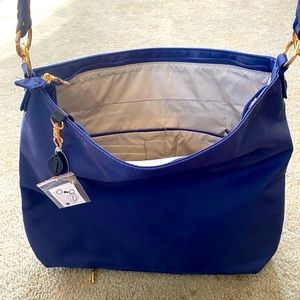 Travelon Anti-Theft Tailored Slim Bag, Navy, Purse